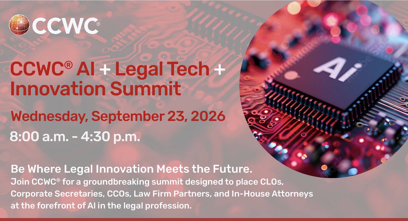 CCWC AI + Legal + Tech Innovation Summit